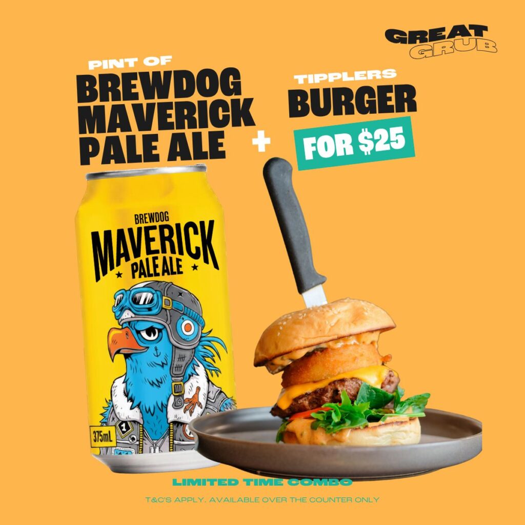 Tippler's Tap x Brewdog Maverick Pale Ale Beer and Burger Combo